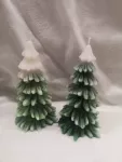 Zasněžené stromky, příprava na Vánoce